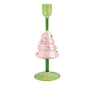 MP Christmas Glass Taper Holders