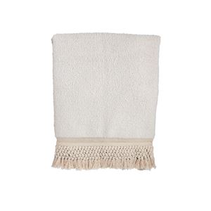 MP Cream Tassel Throw Blanket