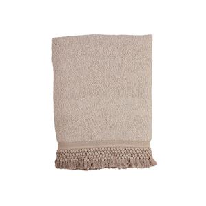MP Taupe Tassel Throw Blanket