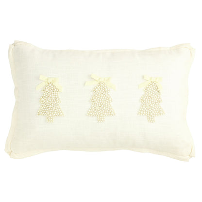 Mp White Christmas Pearl Pillow