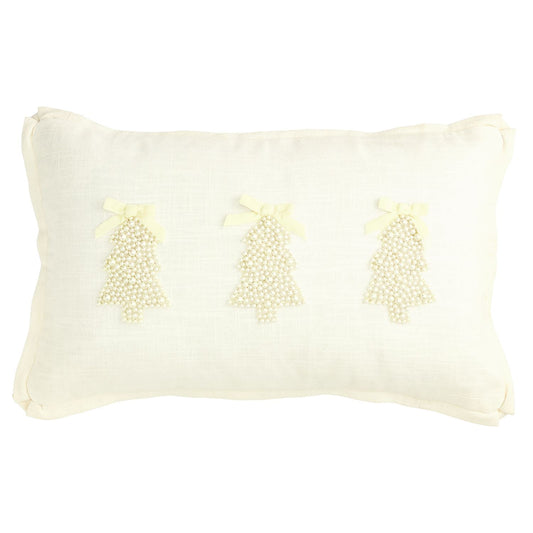 Mp White Christmas Pearl Pillow