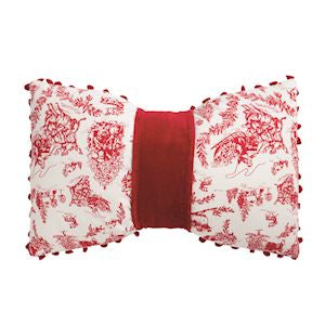 MP Toile Bow Pillow
