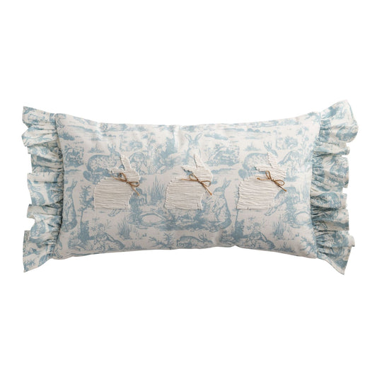 MP Lumbar Toile Bunny Pillow