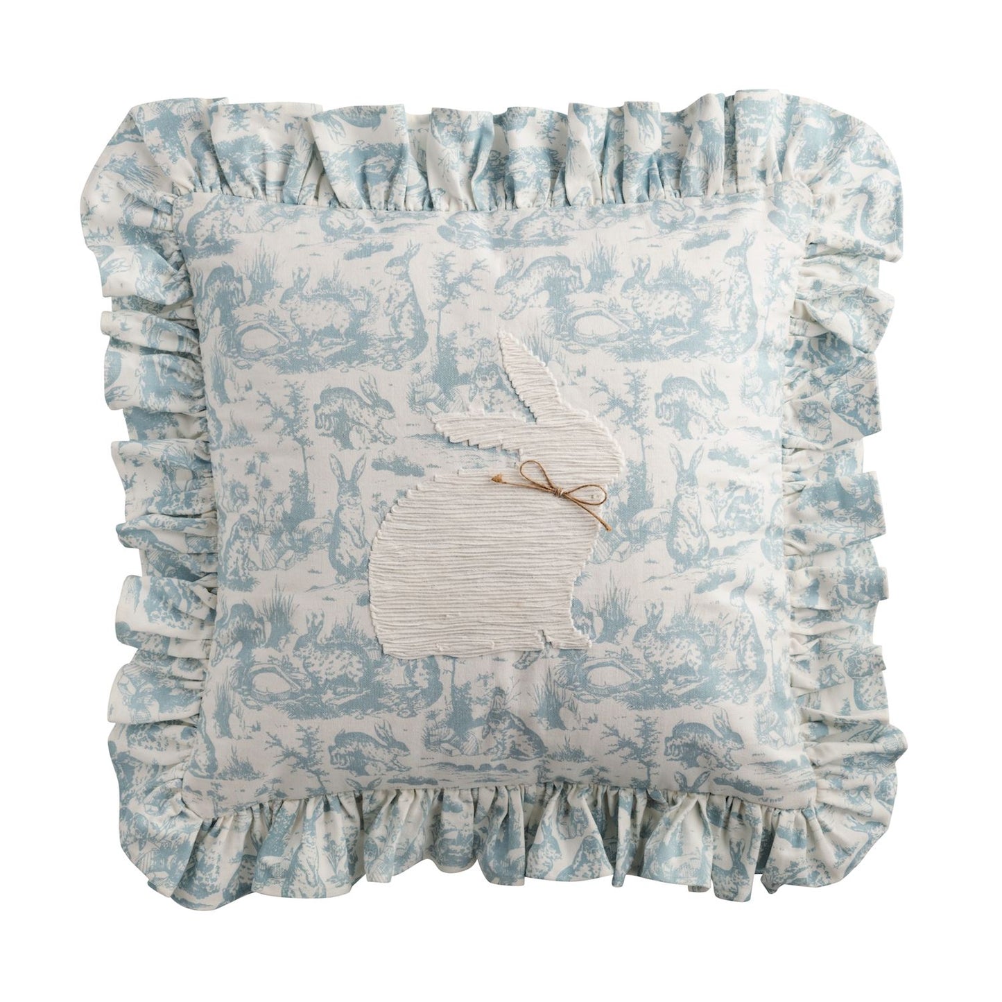 MP Square Toile Bunny Pillow