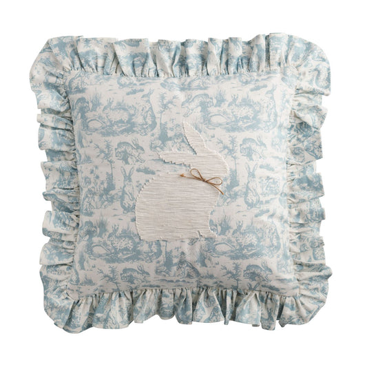 MP Square Toile Bunny Pillow