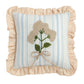 MP Ruffle Floral Embroidered Pillow