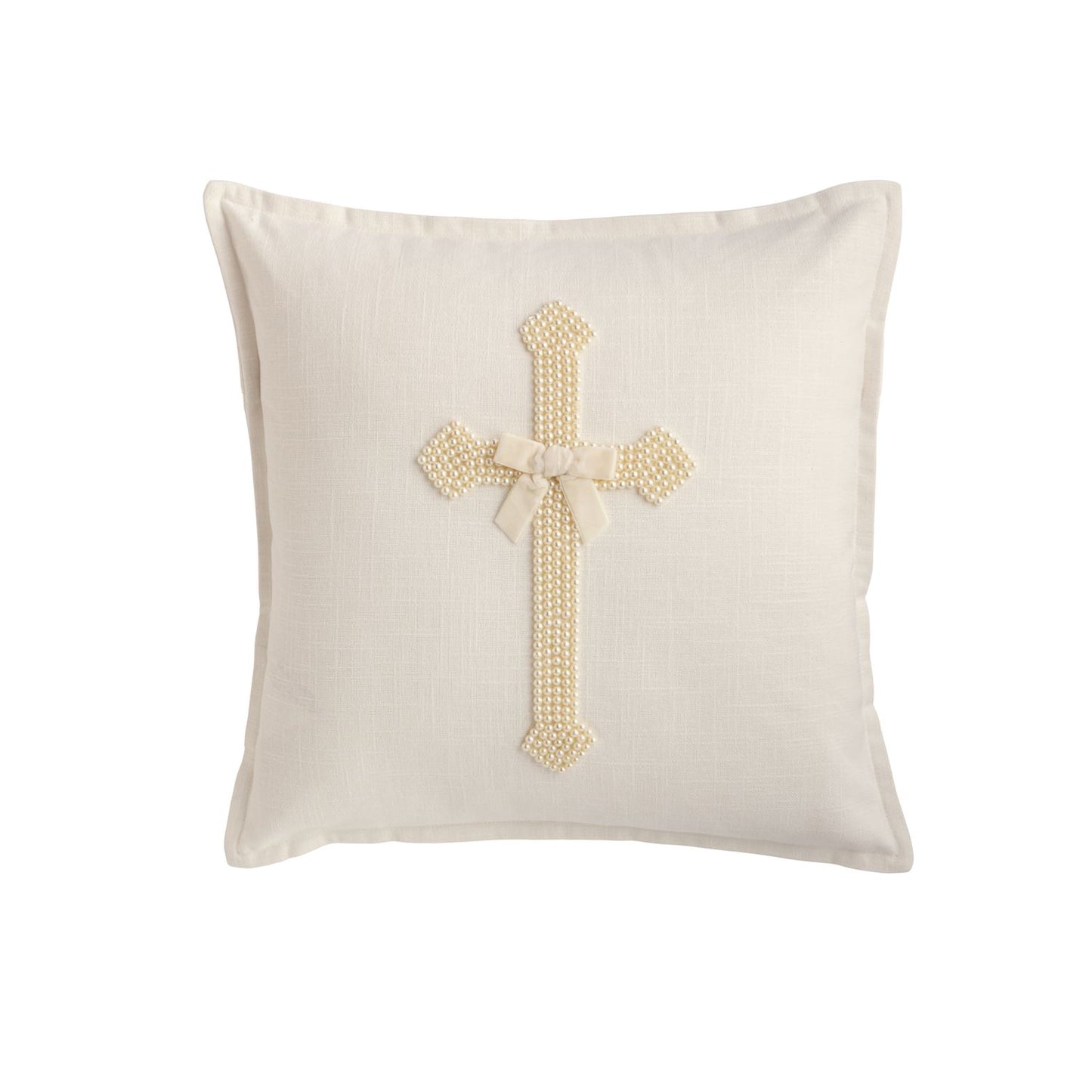 Mp Cross Pearl Embroidered Pillow