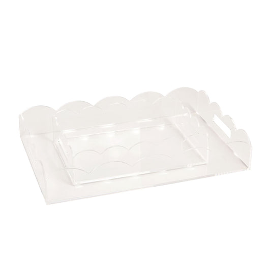 MP Lucite Scalloped Tray