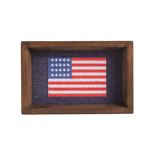 MP Flag Needlepoint Tray