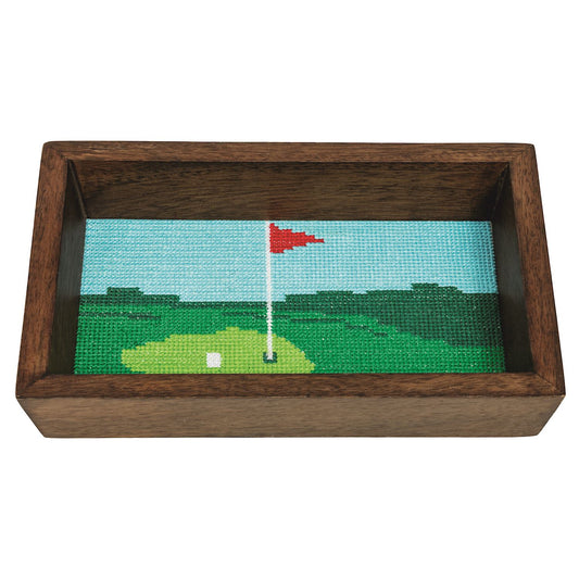 MP Golf Needlepoint Tray