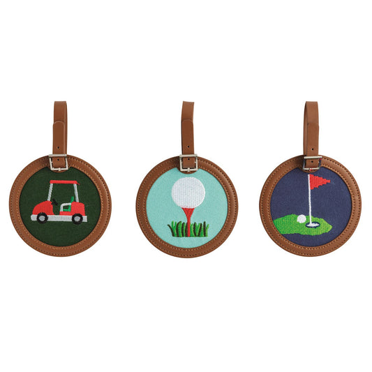 MP Needlepoint Golf Bag Tags