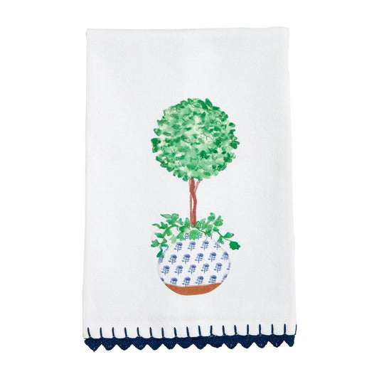 MP blue towel topiary