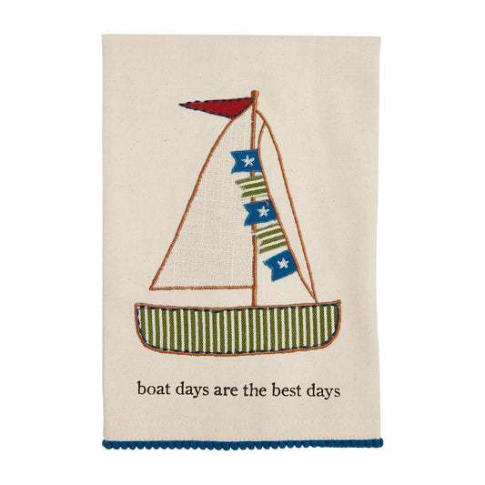 MP boat days applique towel