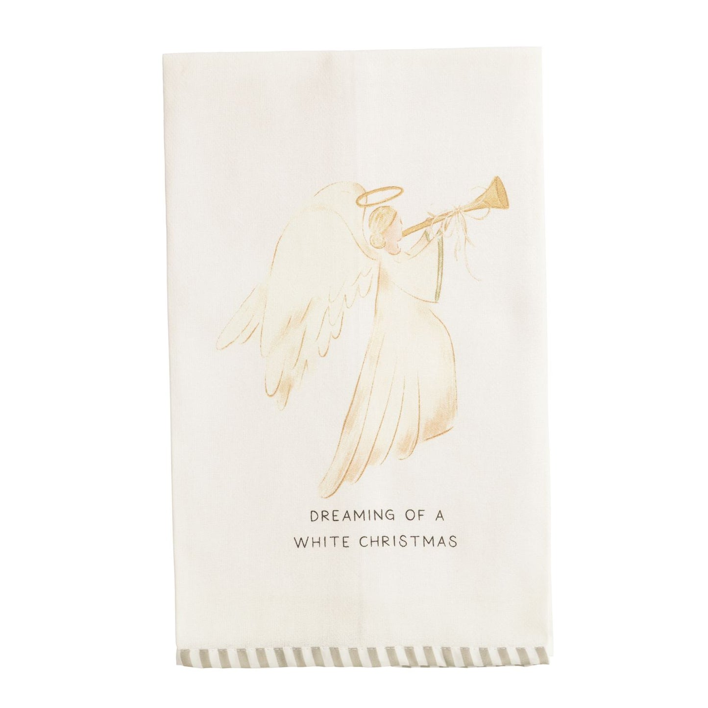 MP White Stripe Hem Towel