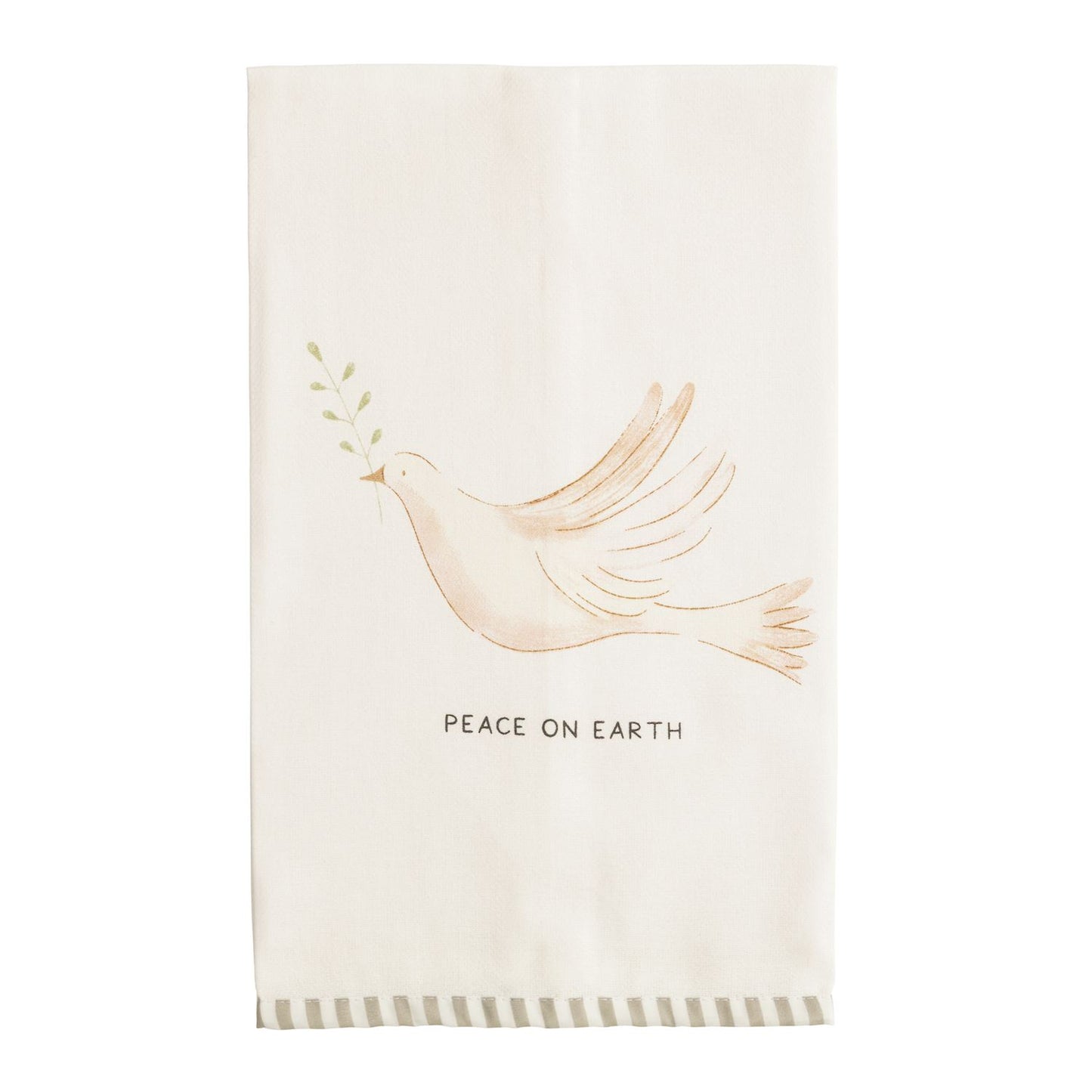MP White Stripe Hem Towel
