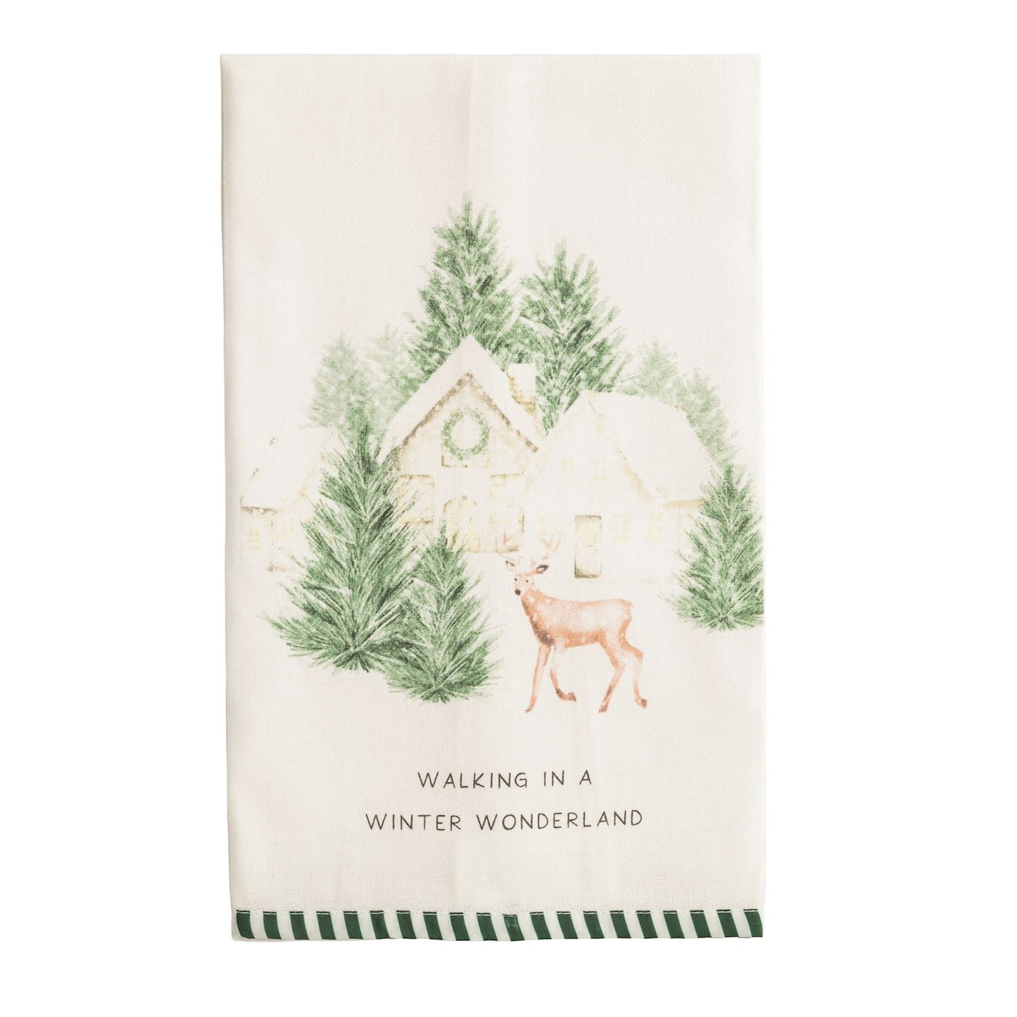 MP White Stripe Hem Towel