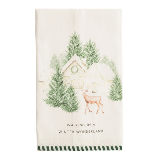 MP White Stripe Hem Towel