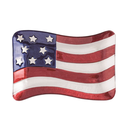 MP American Flag Glass Plate
