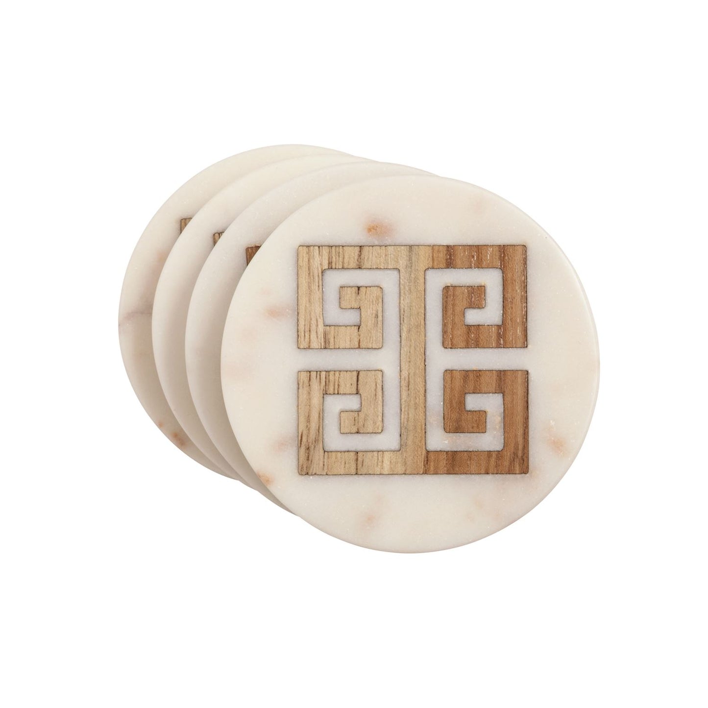 Marble Wood Inlay Coasters