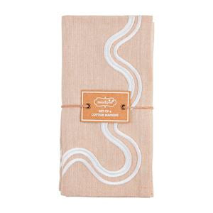 MP White Squiggly Chambray Napkin
