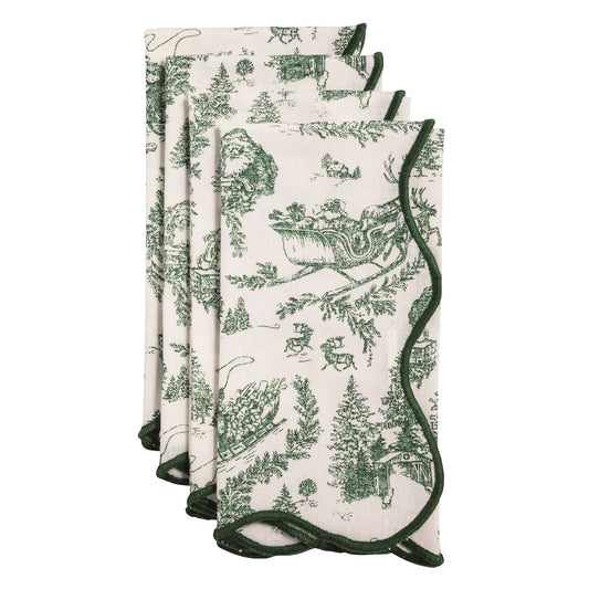 MP Green Toile Cloth Napkin Set