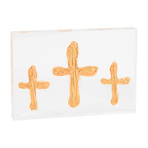 MP Triple Acrylic Cross Plaque