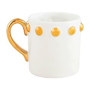 MP Gold Dot Rim Ceramic Mug