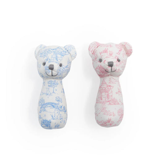 TC Toile Teddy Bear Rattle
