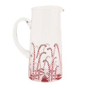 MP Candy Cane Glass Pitcher