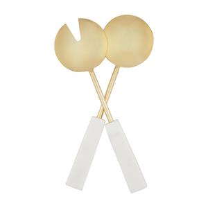 MP Gold & Marble Salad Serving Set