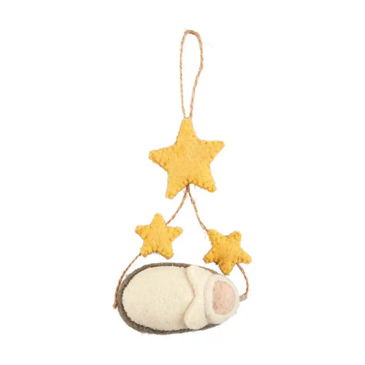 MP baby wool nativity ornament