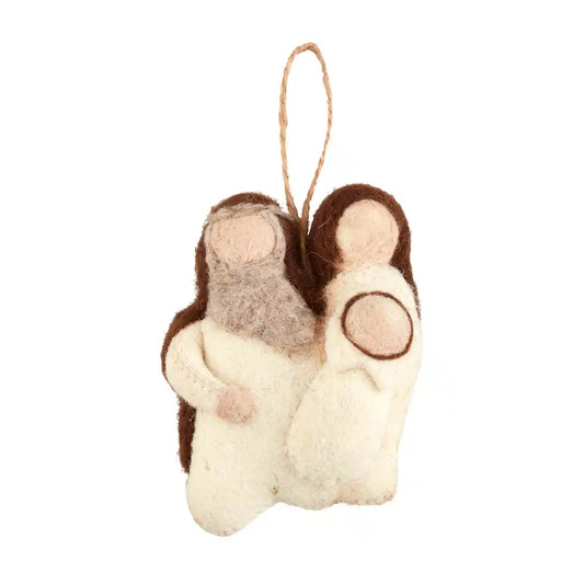 MP family wool nativity ornament