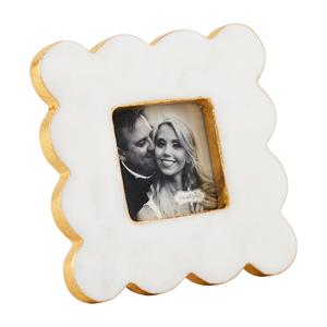 MP square scallop marble frame