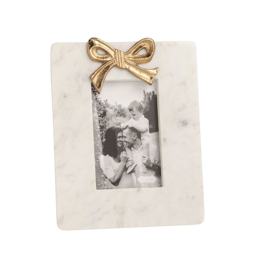 MP Gold Bow Marble Frame