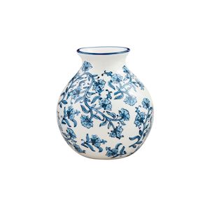 MP Cornflower Block Print Flower Vase