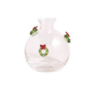 MP Christmas Glass Icon Bud Vases