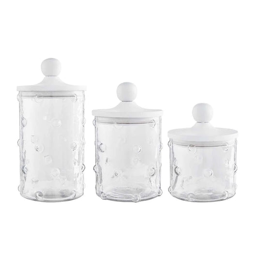 MP hobnail glass canister L