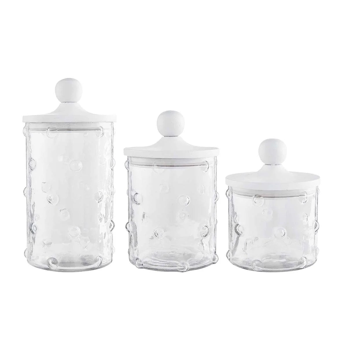 MP hobnail glass canister S