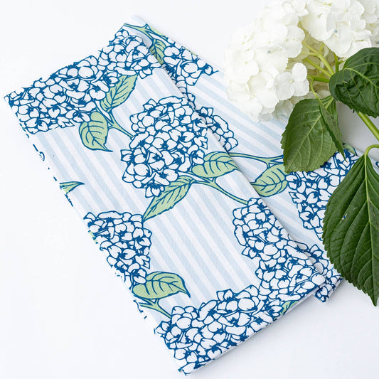 8 Oak Hydrangea Stem Kitchen Towel Set