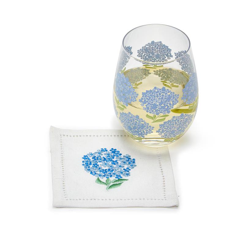 TC Stemless Hydrangea Wine Glass