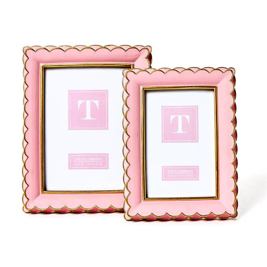 TC Pink Scalloped Frames