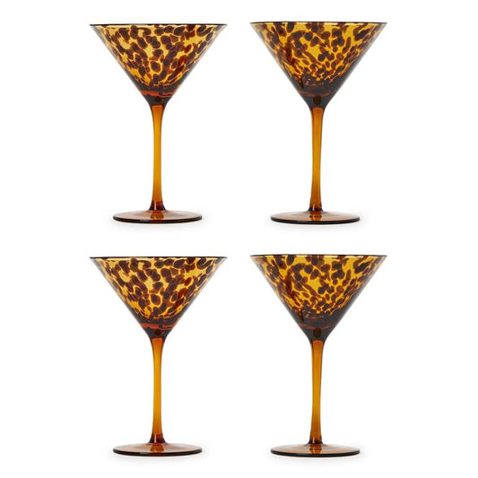 TC Tortoise Shell Martini Glasses