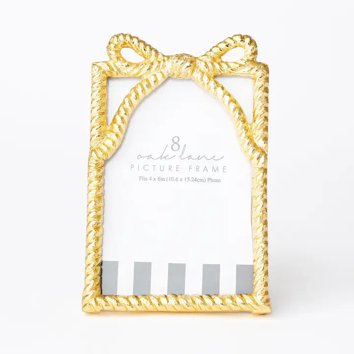 8OL Gold Bow 4x6 Picture Frame