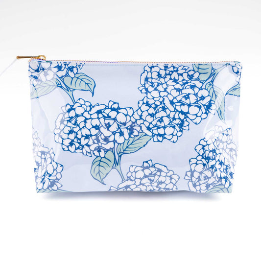 8 Oak Hydrangea Stem Clear Coated Travel Cosmetic Case
