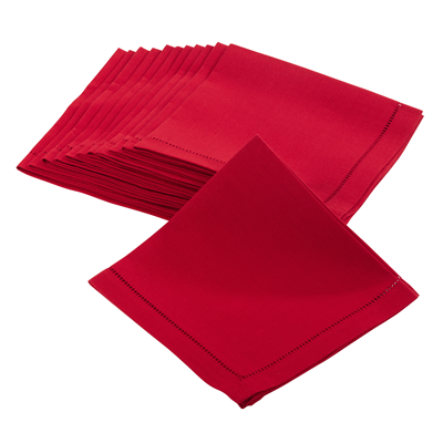 Saro Dinner Napkin- Hemstitched Border