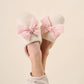Fuzzy Slippers-Betty Bow Blush