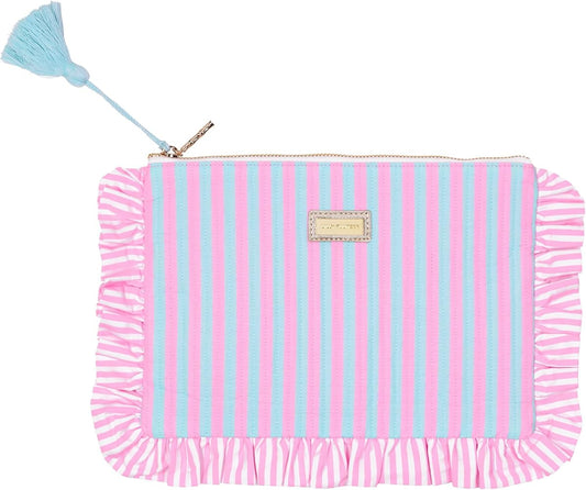 LP Quilted Ruffle Pouch