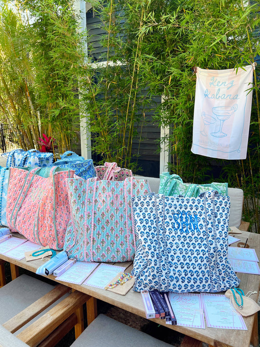 Quilted Block - Print Tote Bag