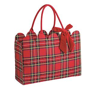 MP Tartan Scallop Tote
