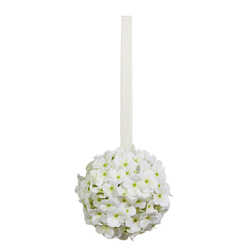 RI 7" White Hydrangea Ball